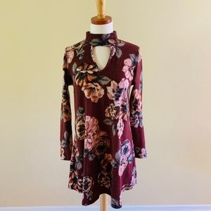 “Peach love California” long sleeve mini dress